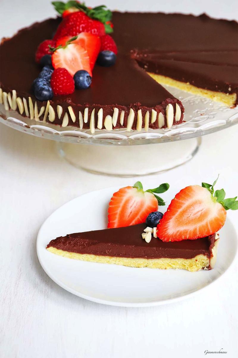Rezeptbild: Beerige Schoko-Tarte