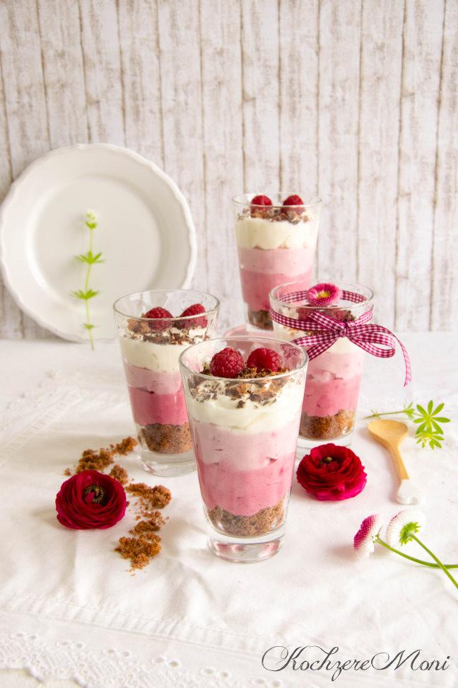 Rezeptbild: Ombre Himbeer Käsesahne Dessert