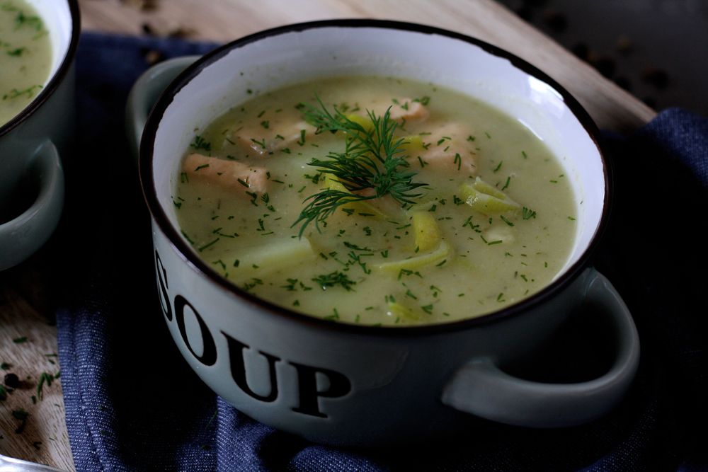 Rezeptbild: Kartoffelsuppe mit Lachs & Dill