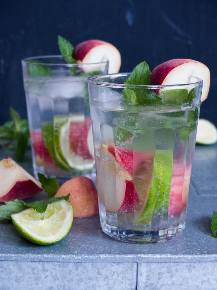 Rezeptbild: Bergpfirsich Mojito { Alkoholfrei }