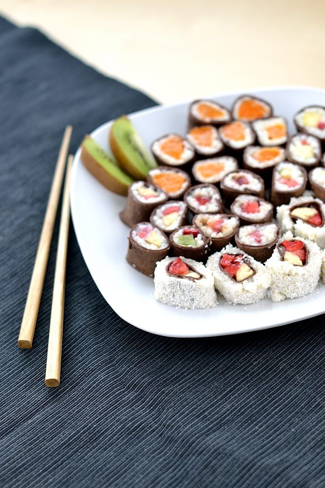 Rezeptbild: Süßes Frucht-Sushi