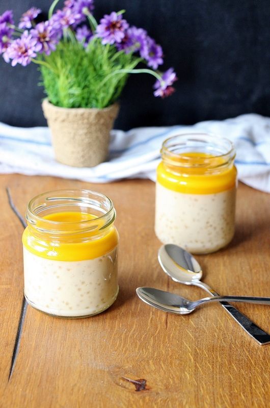 Rezeptbild: Tapiokapudding mit Mangosauce