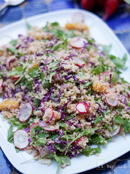 Rezeptbild: Couscous Salat mit Radieschen und Orangen