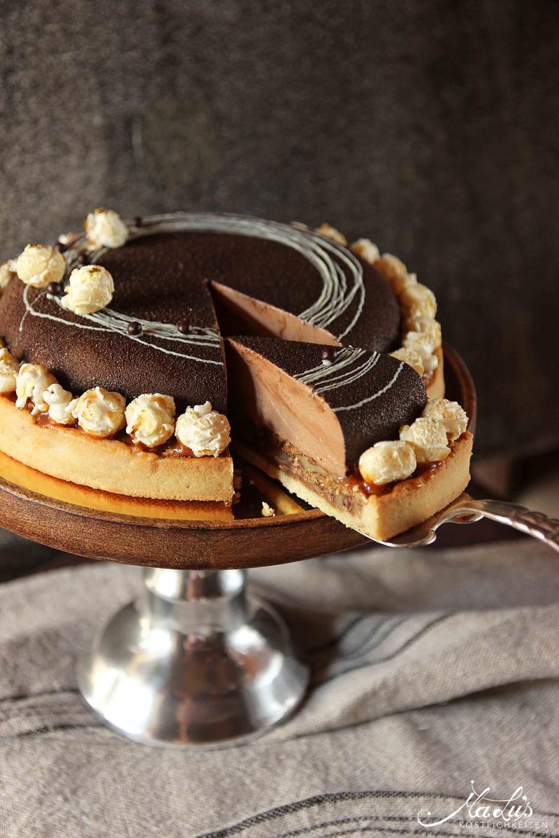 Rezeptbild: Schoko-Nuss Torte mit Popcorn