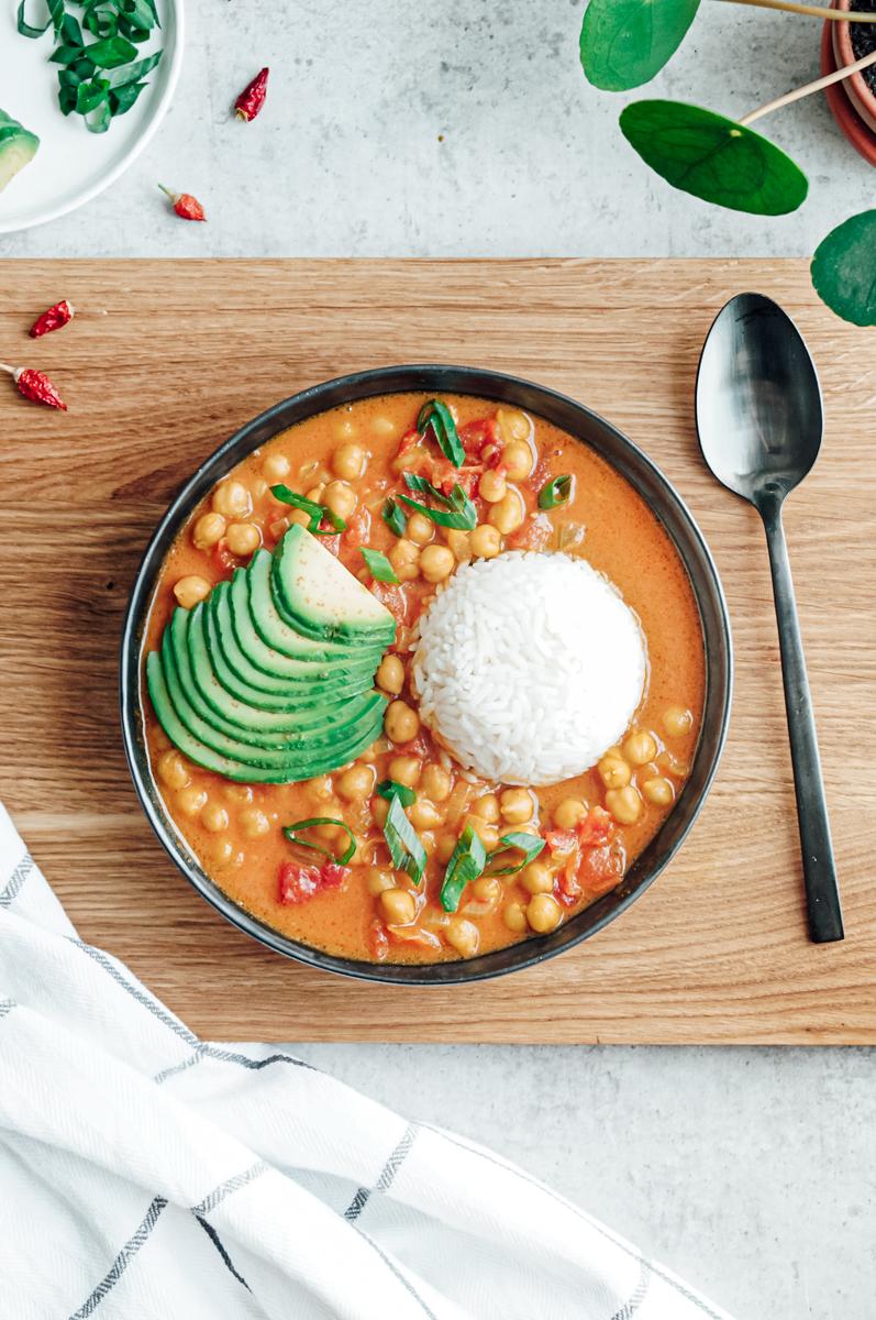 Rezeptbild: Schnelles Kichererbsen-Kokos Curry
