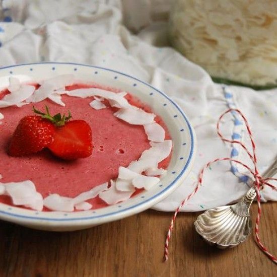 Rezeptbild: Leichte Erdbeermousse - 100 % vegan!