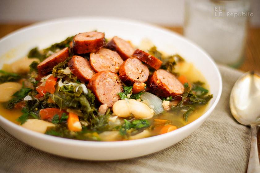 Rezeptbild: Grünkohl Ribollita mit Merguez