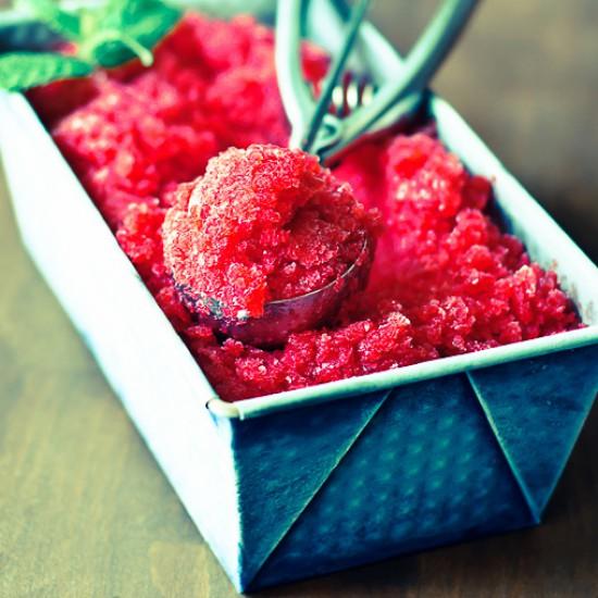 Rezeptbild: Himbeer-Granité