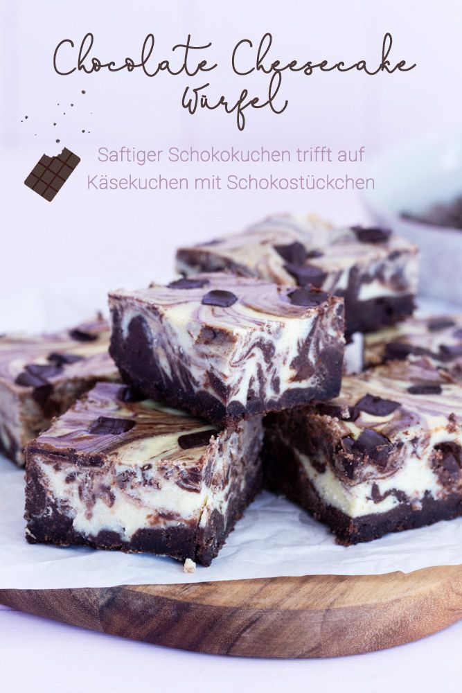 Rezeptbild: Chocolate Cheesecake Würfel