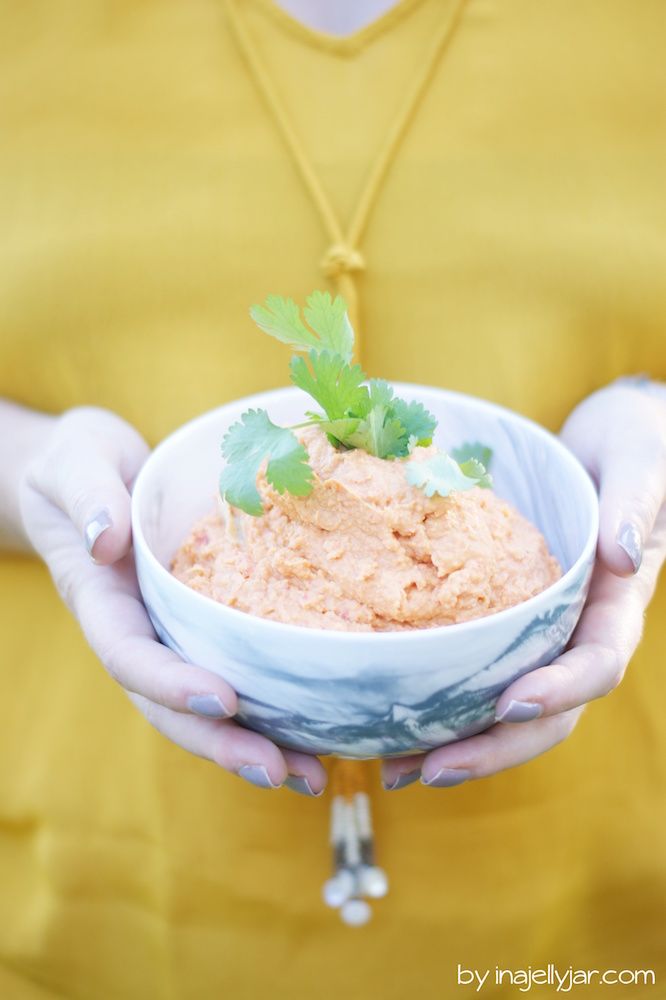 Rezeptbild: Hummus mit gerösteter Paprika
