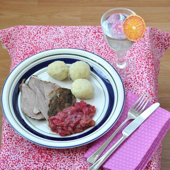 Rezeptbild: Lamm mit Rharbarber Chili Sosse