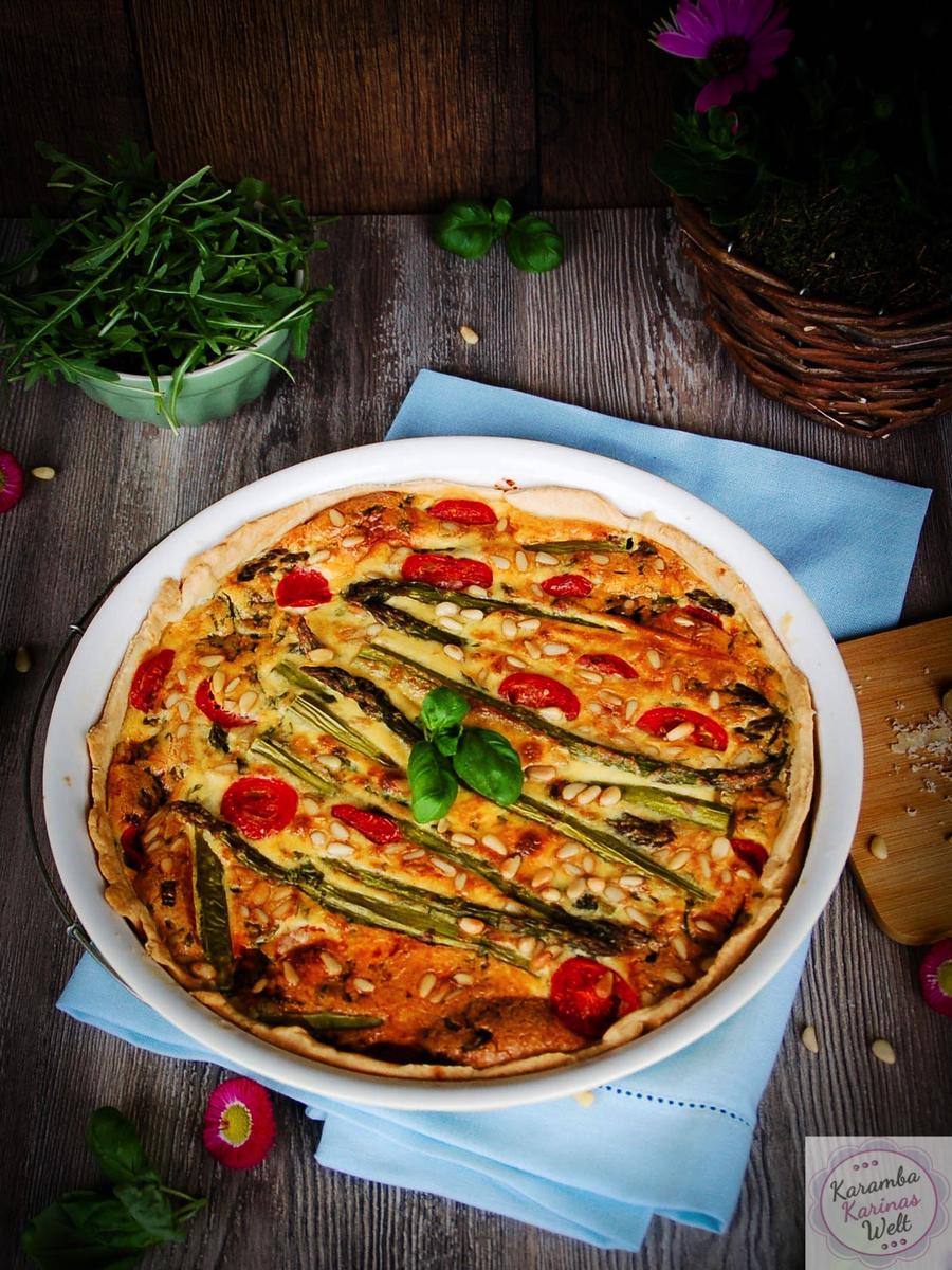 Rezeptbild: Tarte mit grünem Spargel