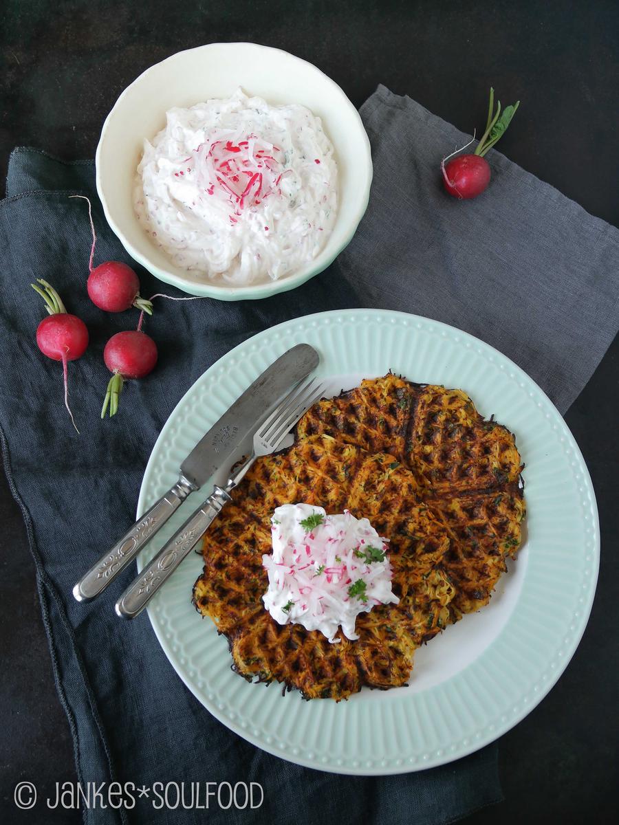 Rezeptbild: Gemüse-Rösti aus dem Waffeleisen