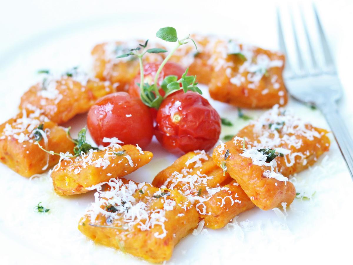 Rezeptbild: Kürbis Gnocchi mit Thymian Butter