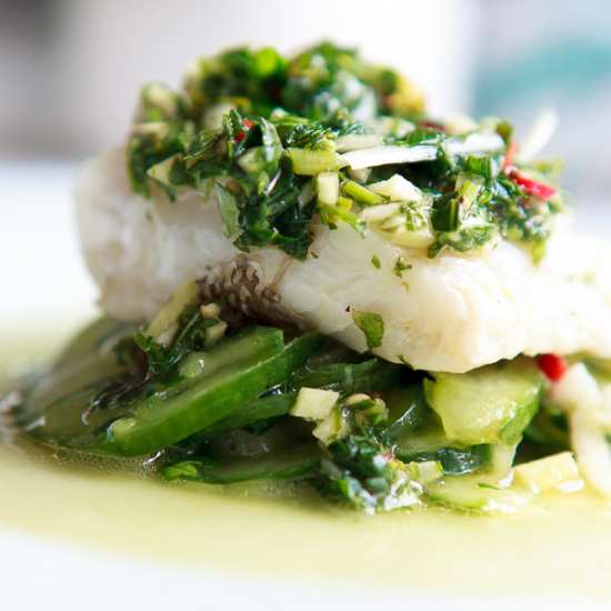 Rezeptbild: Skrei mit Chimichurri-Marinade