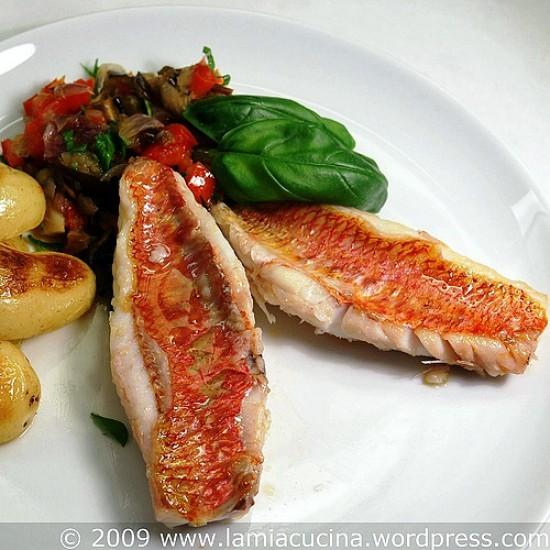 Rezeptbild: Rotbarbe mit mediterranem Gemüse