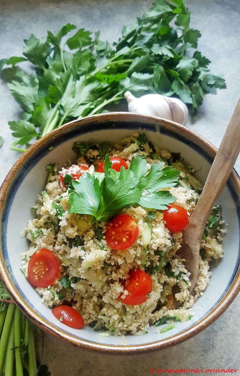 Rezeptbild: Blumenkohl Reis Tabouleh