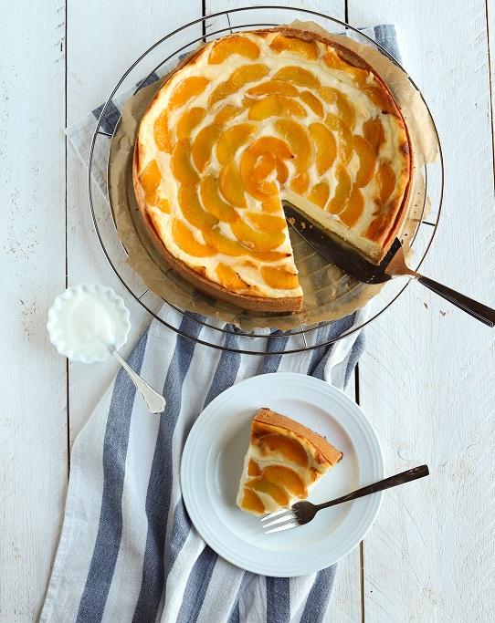 Rezeptbild: Schmandkuchen mit Pfirsichen