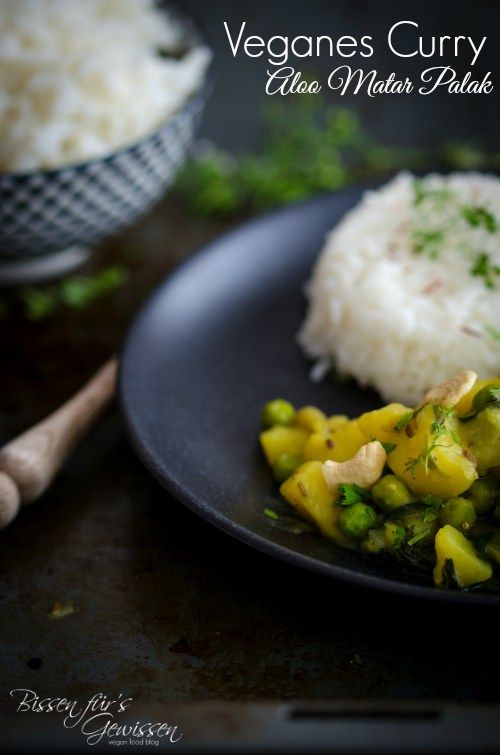 Rezeptbild: Veganes Curry Aloo Matar Palak