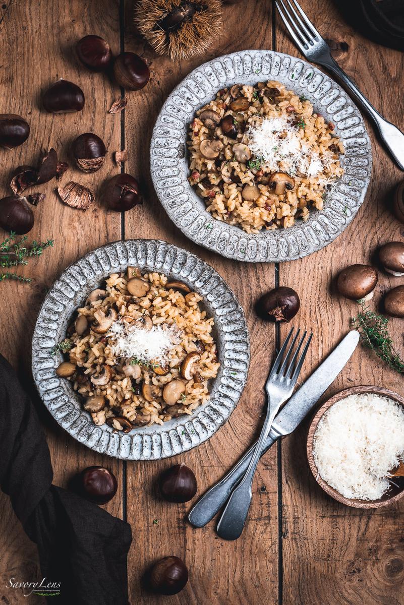 Rezeptbild: Winterliches Pilz-Maronen-Risotto