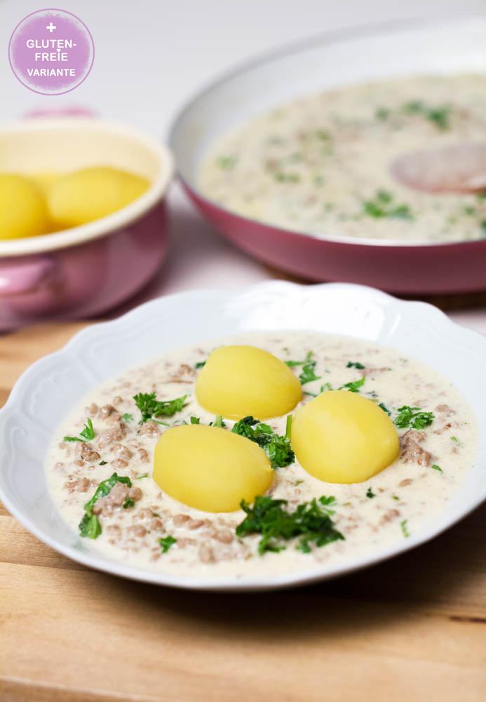 Rezeptbild: Hack-Käse-Topf mit Kartoffeln