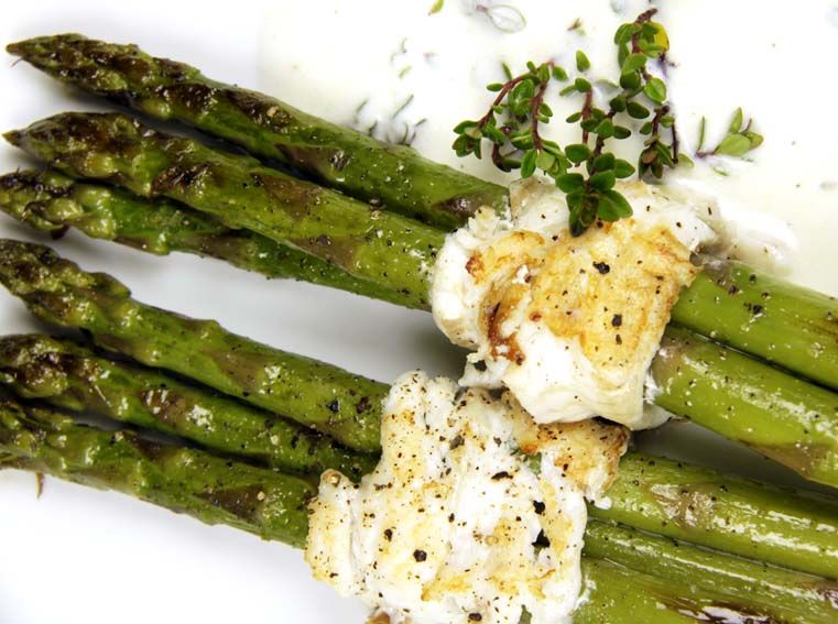 Rezeptbild: Grüner Spargel mit Schollenfilet