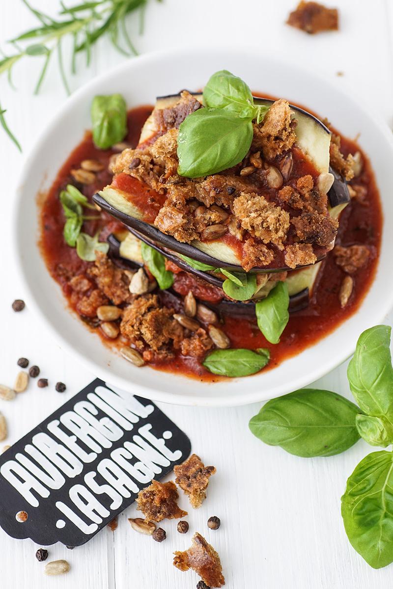 Rezeptbild: Vegetarische Lasagne mit Aubergine ohne Nudeln