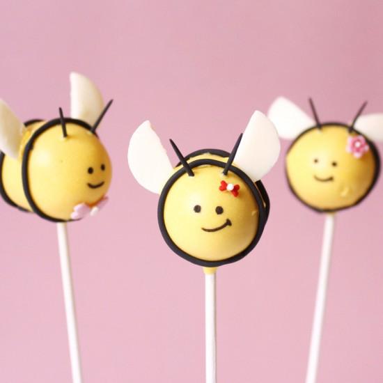 Rezeptbild: Bienen & Blumentopf Cake Pops