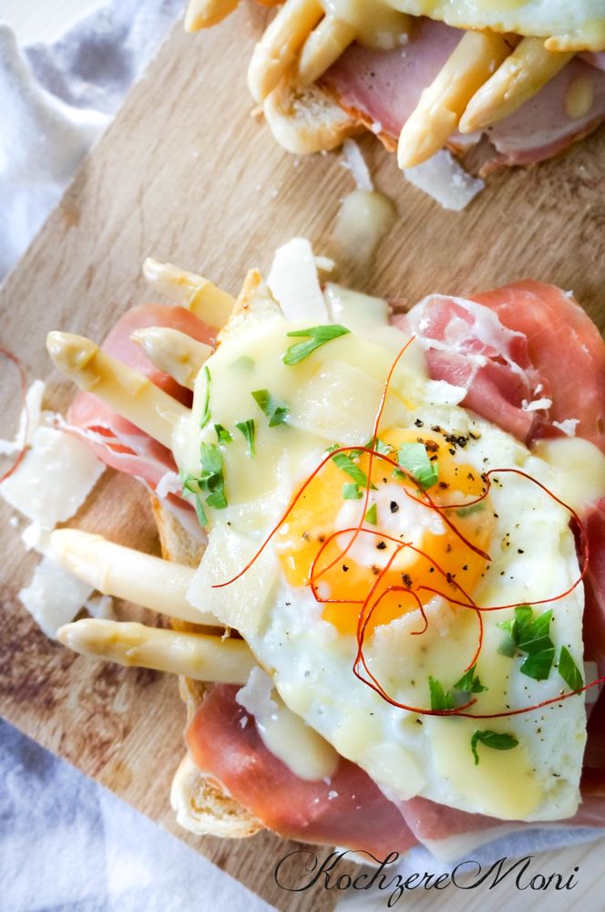 Rezeptbild: Spargel Schinken Toast