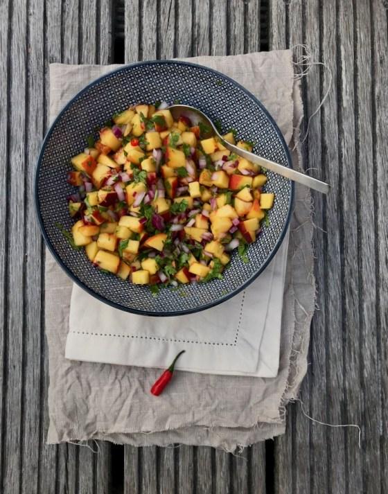 Rezeptbild: Scharfe Pfirsich-Koriandersalsa