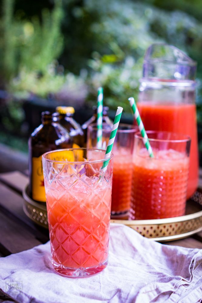 Rezeptbild: Melonsquash - Limonade aus Melone, Maracuja und Ginger Brew