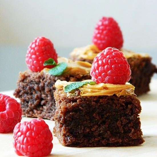 Rezeptbild: Erdnussbutter-Brownies
