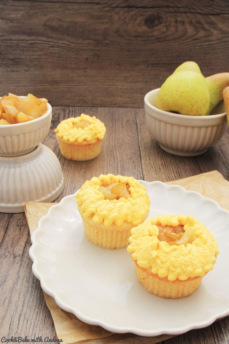 Rezeptbild: Birne-Vanille-Cupcakes