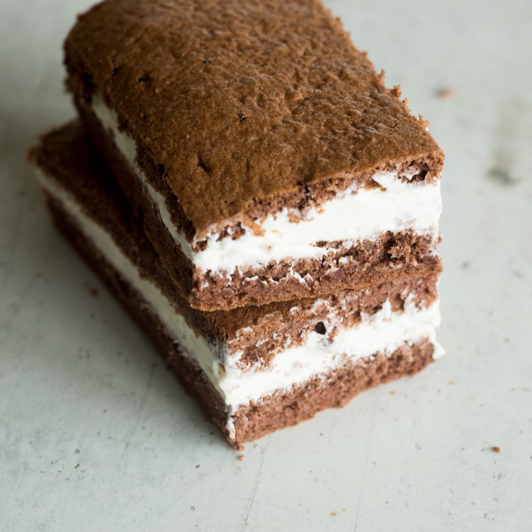 Rezeptbild: Schoko-Sahne-Biskuit à la Milchschnitte