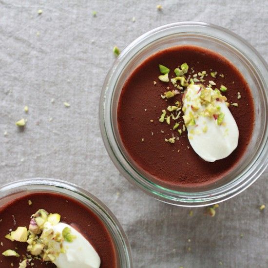 Rezeptbild: Schokoladen-Kardamom-Panna cotta