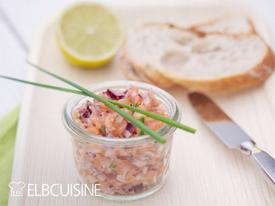 Rezeptbild: Schnelle Küche – Lachs-Tartar zur Kochnight mit der Prep&Cook; 