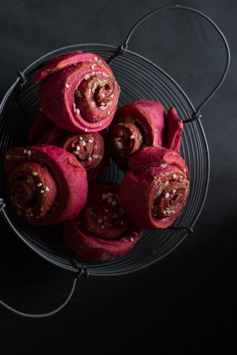 Rezeptbild: Rote Bete Zimtschnecken