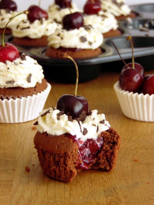 Rezeptbild: Schwarzwälder Kirsch Cupcakes