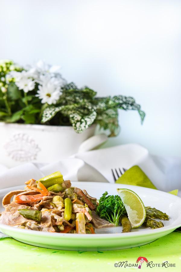 Rezeptbild: lauwarmer grüner Spargel-Pasta-Salat
