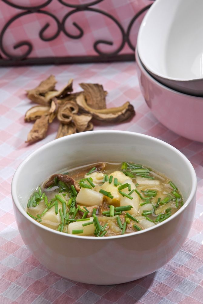 Rezeptbild: Spargel-Steinpilz-Suppe