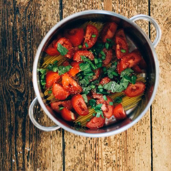 Rezeptbild: Pasta in einem Pott