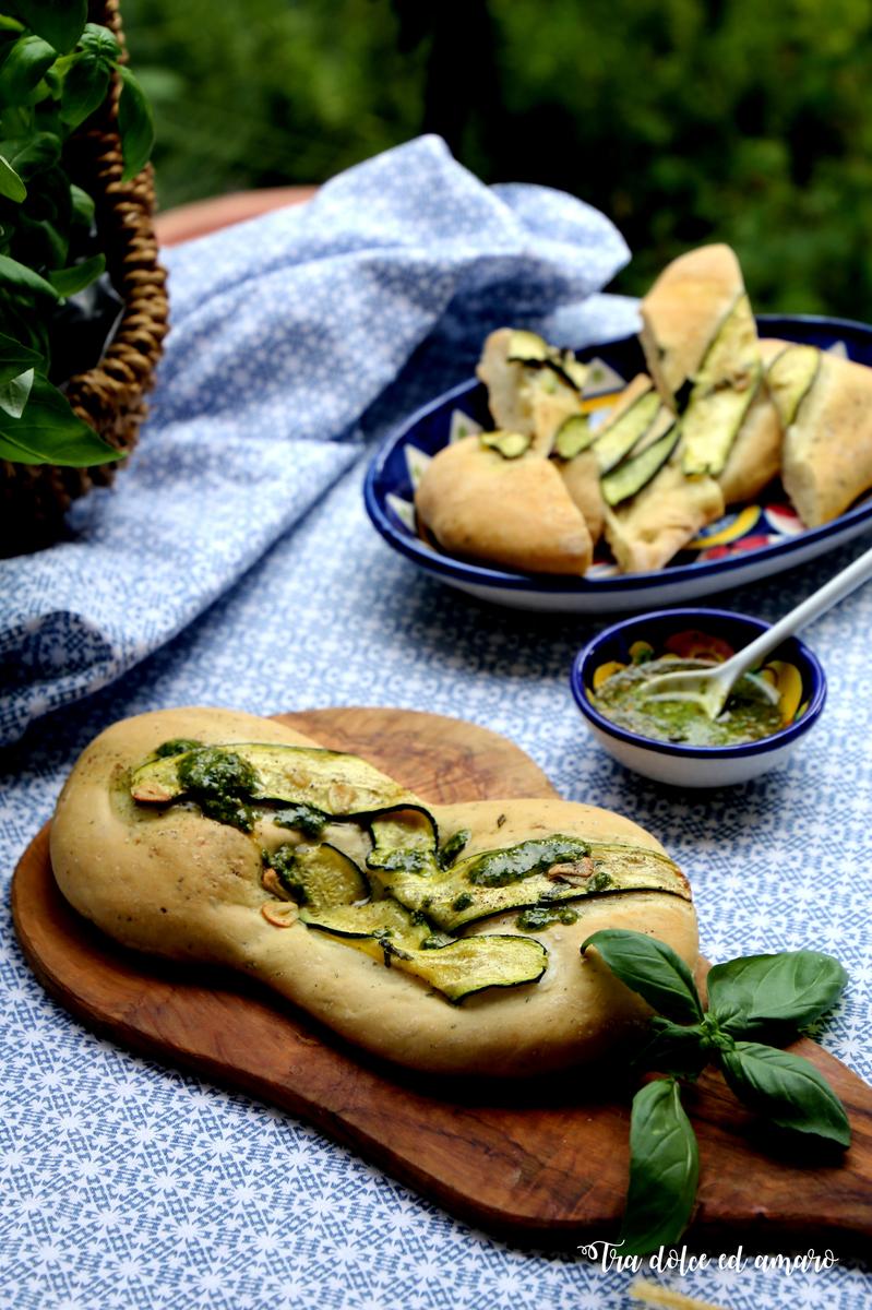 Rezeptbild: Lingue al pesto con zucchine marinate