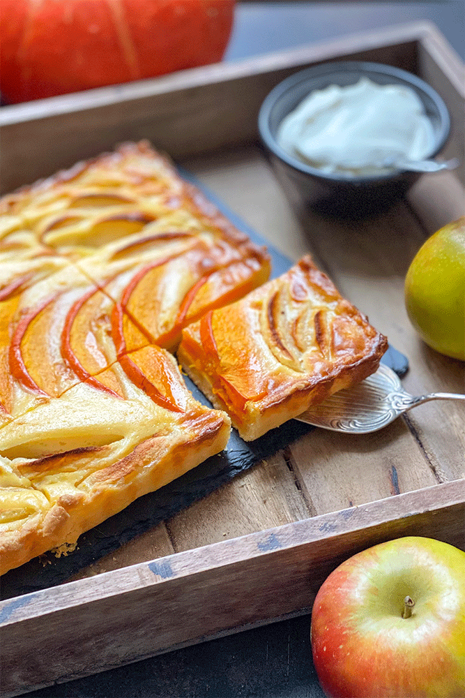 Rezeptbild: Kürbis-Apfel-Tarte