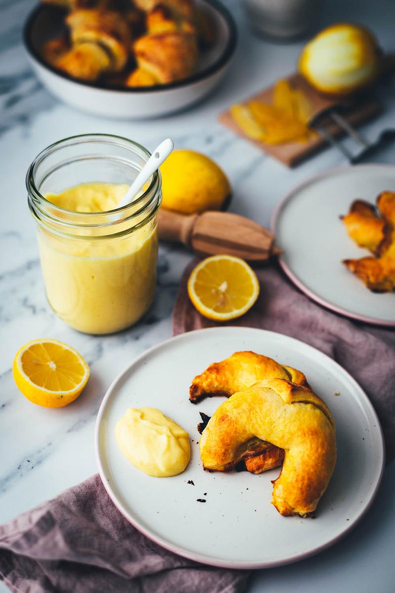 Rezeptbild: Lemon Curd Hörnchen