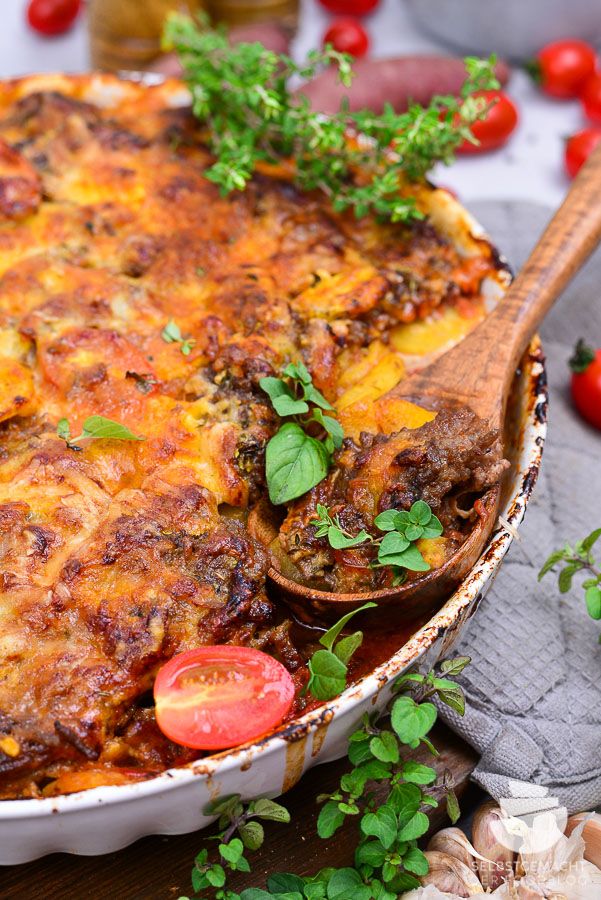 Rezeptbild: Süßkartoffel Hackfleisch Auflauf
