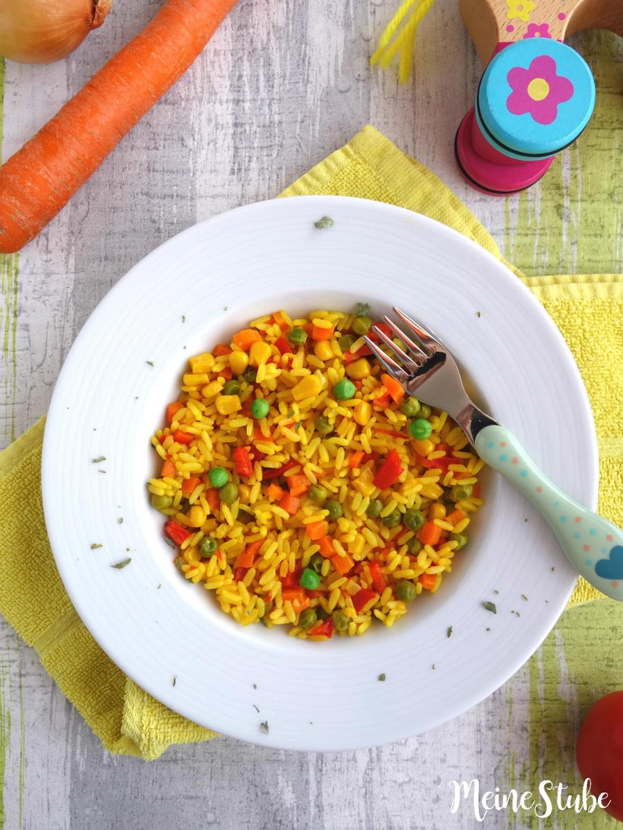 Rezeptbild: KINDER PAELLA MIT BUNTEM GEMÜSE