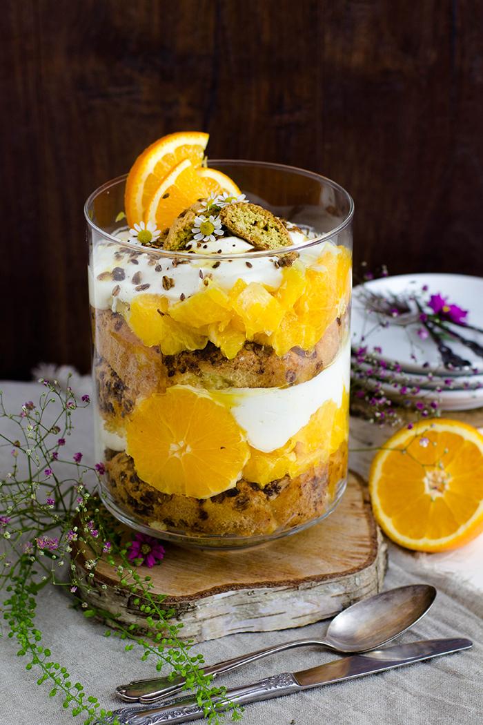Rezeptbild: Orangen Cantuccini Trifle