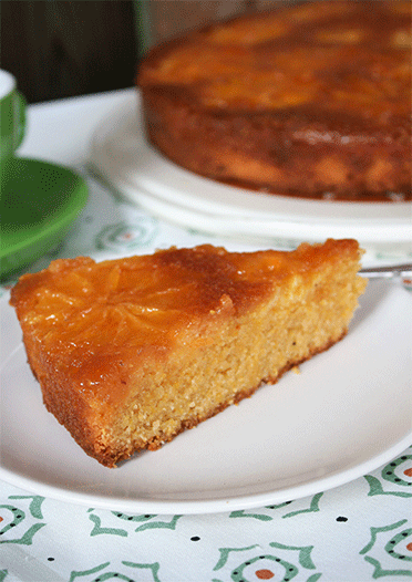 Rezeptbild: Italienischer Polenta Orangen Kuchen upside down