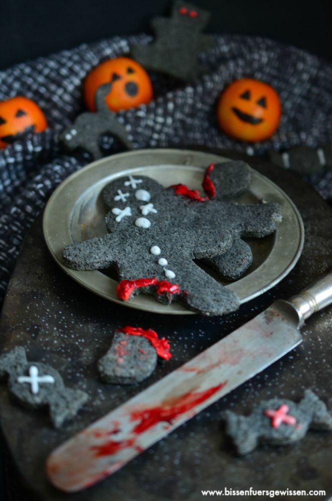 Rezeptbild: Schwarze Sesam Kekse für Halloween