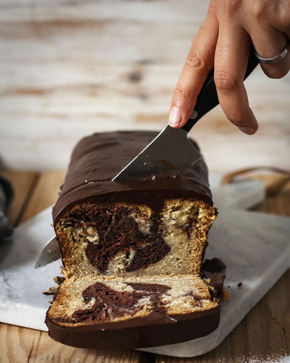 Rezeptbild: Klassischer Marmorkuchen – einfach & vegan